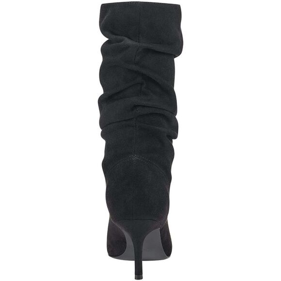 MARC FISHER Womens Black Ruched Manya Pointed Toe Stiletto Slouch Boot 5 M - Picture 2 of 3